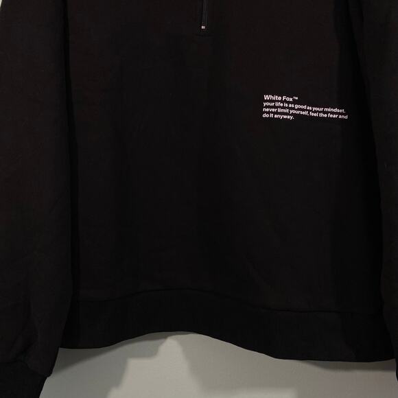 White Fox Boutique Black Sweatshirt with Pink Lettering - Picture 5 of 9